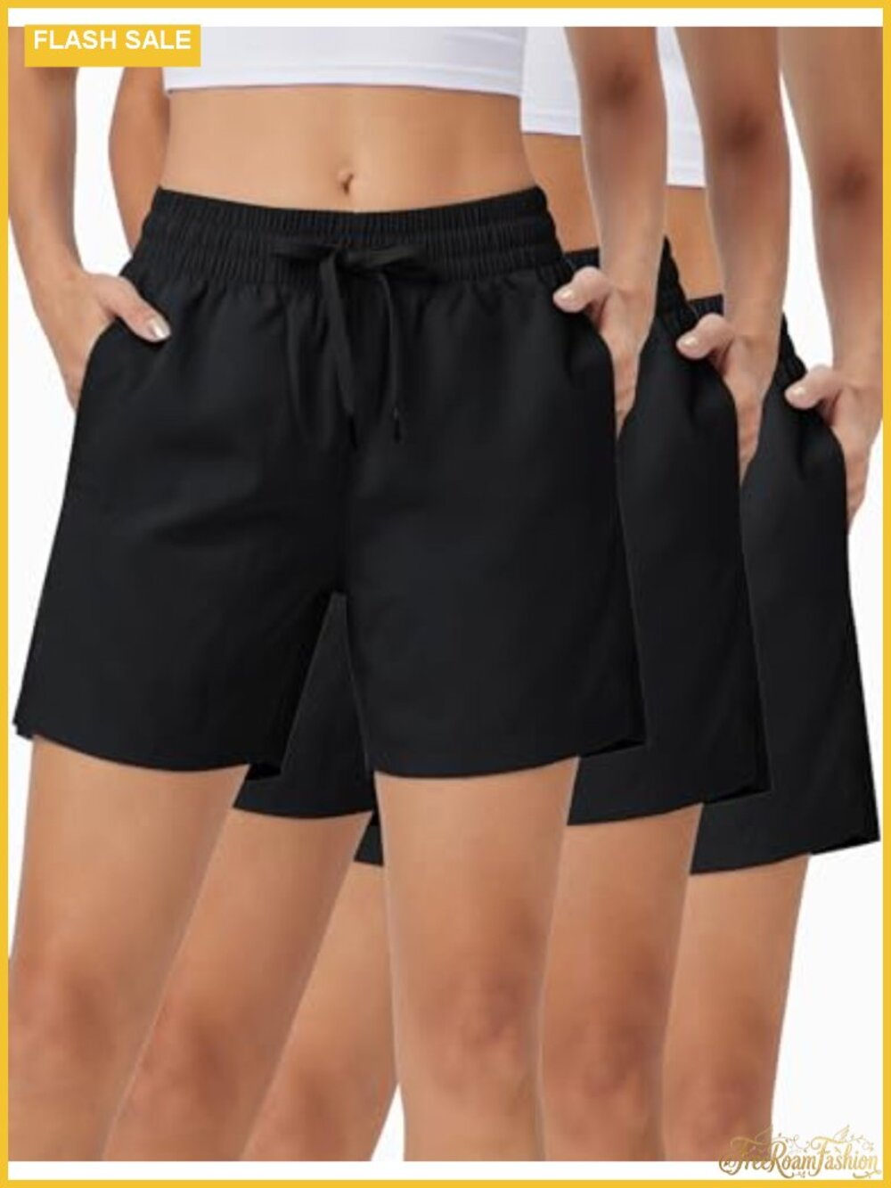 3 Pack Womens Athletic Shorts 5" Inseam Quick Dry Running Shorts with Pockets